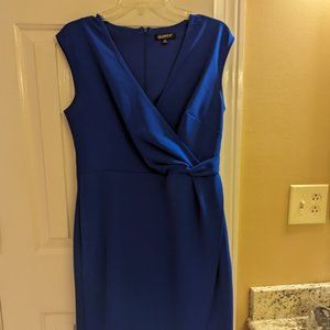 Glamour Blue Faux Wrap Dress Size 10